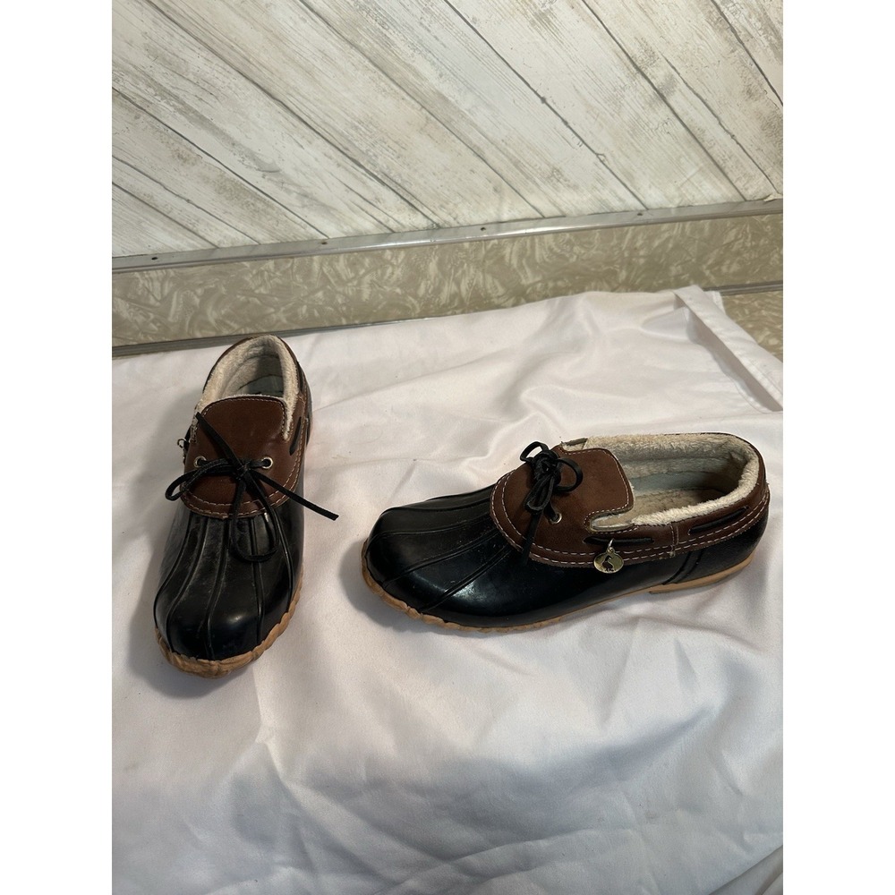 Sporto Pamela Duck Boots Womens 9M Faux Fur Slip On Waterproof Rubber Hiking